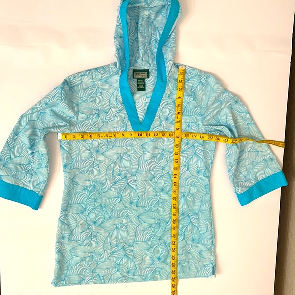 VTG LL BEAN Swim Bathing Suit Cover Up Beach Hood Pullover‎ Lightweight S - Picture 4 of 9